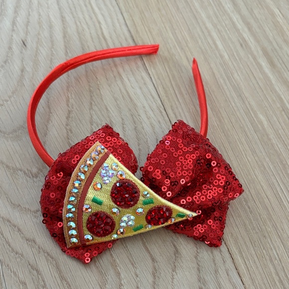Other - Red Sequin Bow Pizza Headband for Children